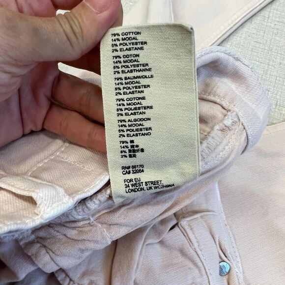 We The Free People Great Heights Frayed Skinny Jean Womens 24 Pink Stretch *READ - Picture 10 of 12